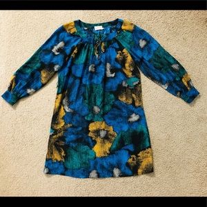 Alice & Trixie 100%Silk Dress Tunic size S Floral summer long sleeves